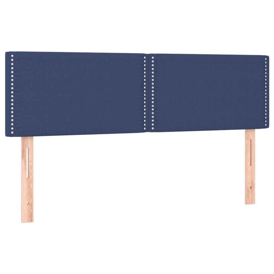Têtes de lit 2 pcs Bleu 72x5x78/88 cm Tissu - Photo n°1