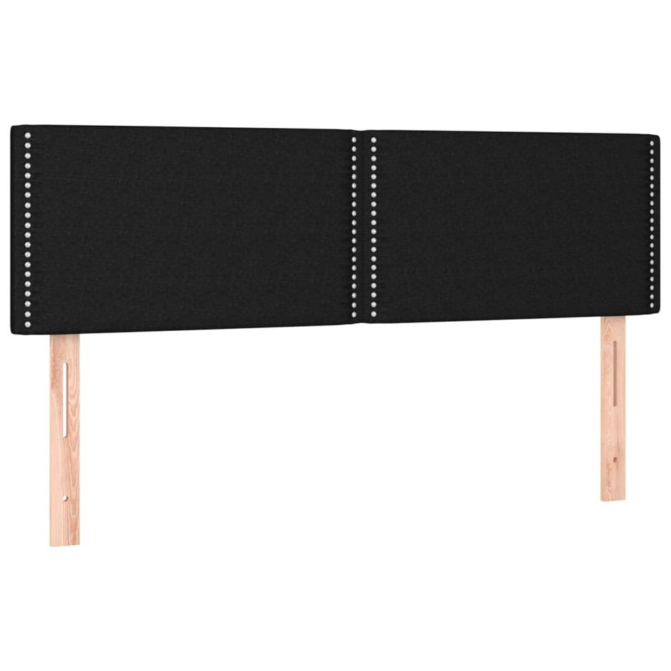 Têtes de lit 2 pcs Noir 72x5x78/88 cm Tissu - Photo n°1