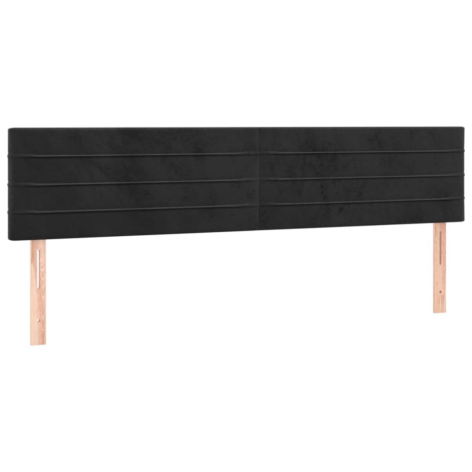 Têtes de lit 2 pcs Noir 80x5x78/88 cm Velours - Photo n°1