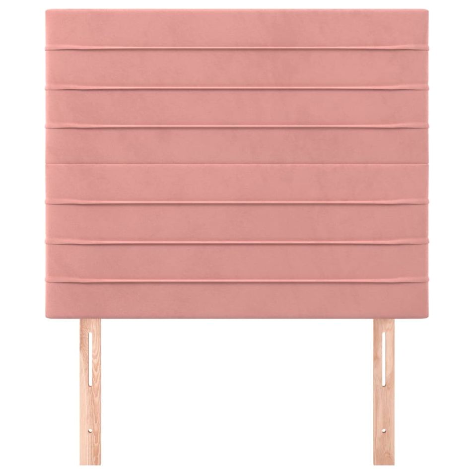 Têtes de lit 2 pcs Rose 80x5x78/88 cm Velours - Photo n°1