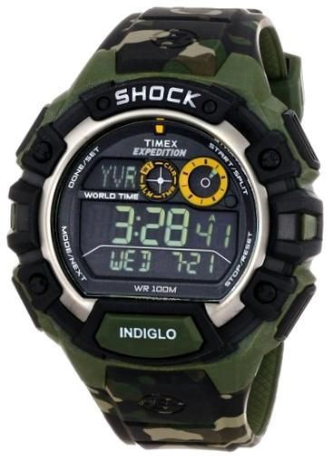 Timex - Exparmy - Rubber - World Time - Indiglo - Quartz - Date - Wr 10 Atm T49971 - Photo n°1