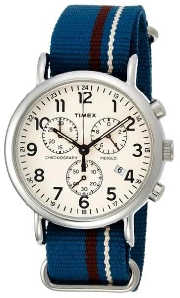 Timex - Weekender - Stainless Steel - Cloth - Quartz - 40mm - Wr 3 Atm TW2P62400 - Photo n°1