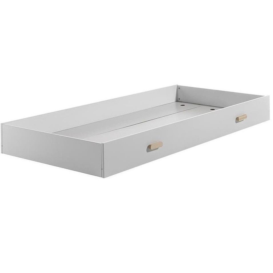 Tiroir de lit 90x200 cm bois laqué blanc Kiddy - Photo n°1