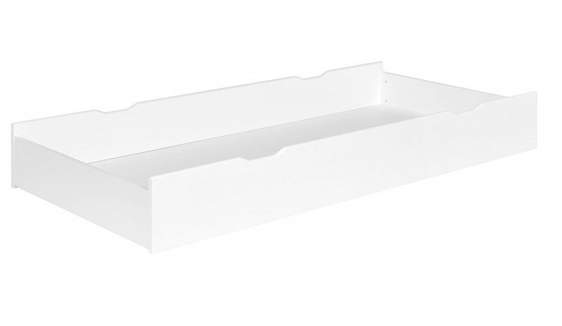 Tiroir de lit 90x200 cm pin massif blanc Melbourne - Photo n°1