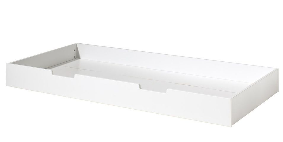 Tiroir de lit blanc HOUSEBED 90x190 cm – Sur roulettes (lit d’appoint ou rangement) - Photo n°1