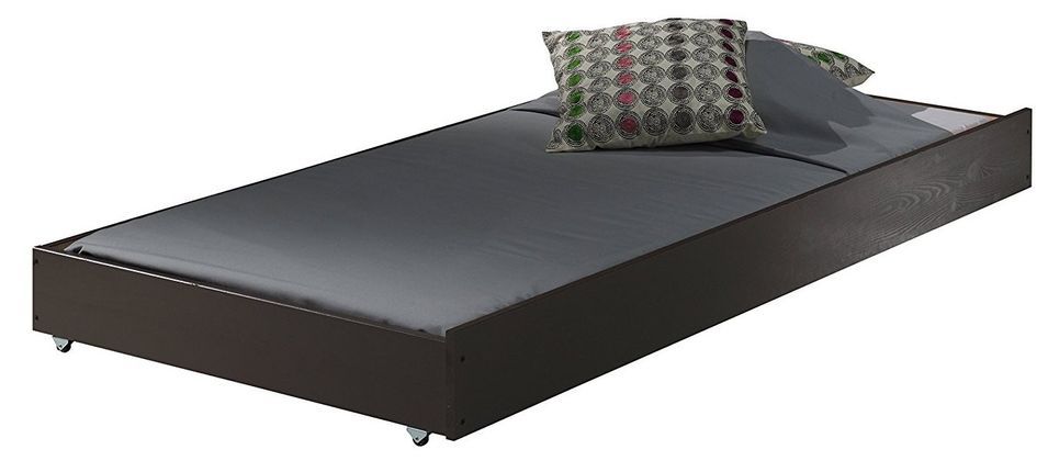 Tiroir de lit pin massif taupe Pino 90x195 cm - Photo n°1
