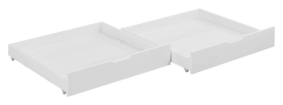 Tiroirs de lit pin blanc 90 - Lot de 2 - Photo n°1