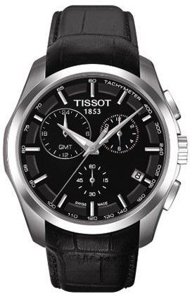 Tissot - Couturier Gmt U Chr Qtz C.pelle Q.nero I T0354391605100 - Photo n°1