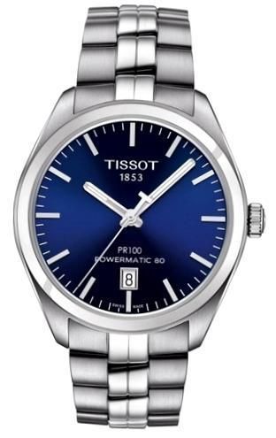 Tissot Pr 100 Powermatic 80 - Blue Dial - Bracelet - Quartz - Data - Swiss Made T1014071104100 - Photo n°1