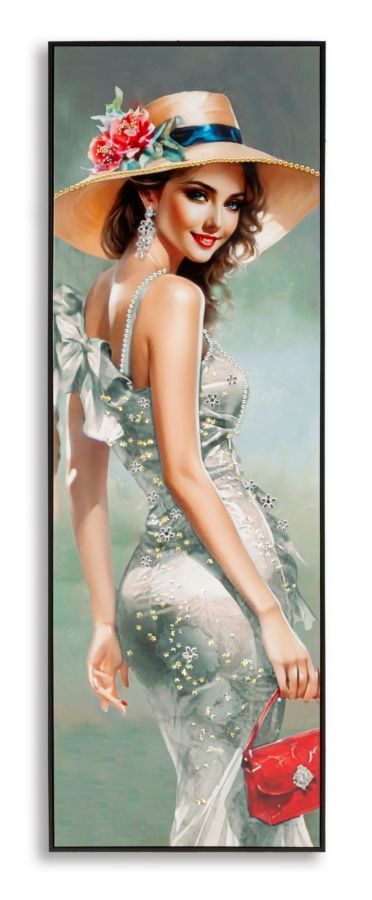 Toile laquée élégante avec cadre -h- 52 x 4,5 x 152 cm - Photo n°1