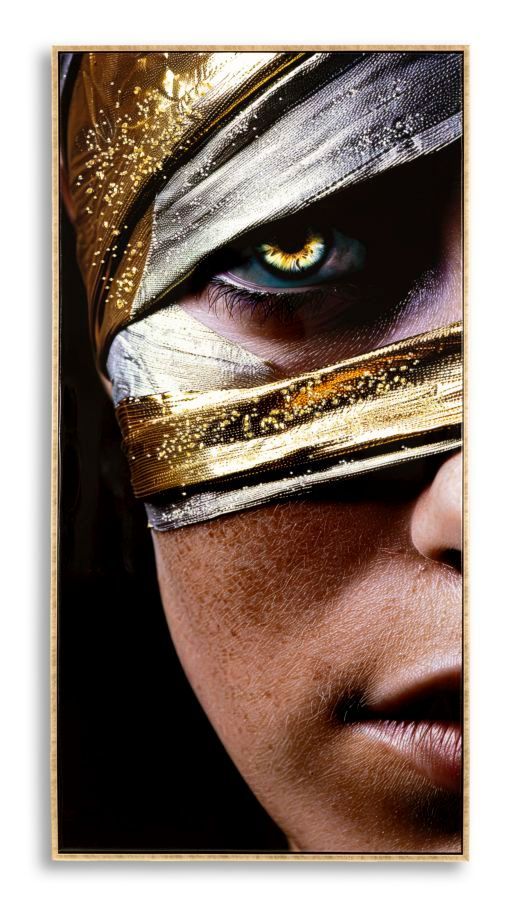 Toile laquée nairobi avec cadre -a- 52 x 4 x 102 cm - Photo n°1