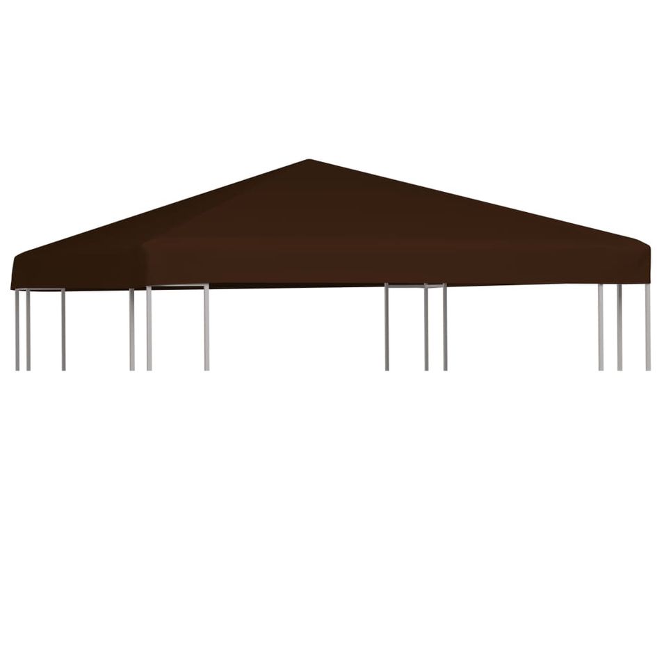 Toile supérieure de gazebo 310 g/m² 3x3 m Marron - Photo n°1