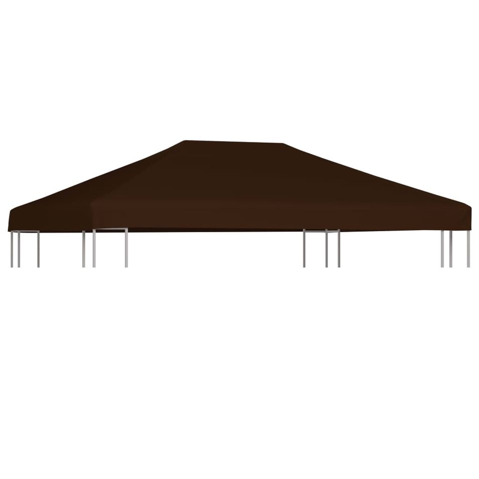 Toile supérieure de gazebo 310 g/m² 3x4 m Marron - Photo n°1