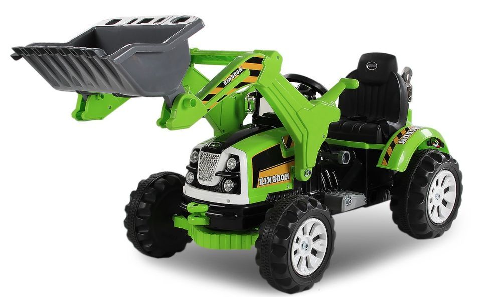 Tracteur électrique Buldozer vert 2x30W - Photo n°1