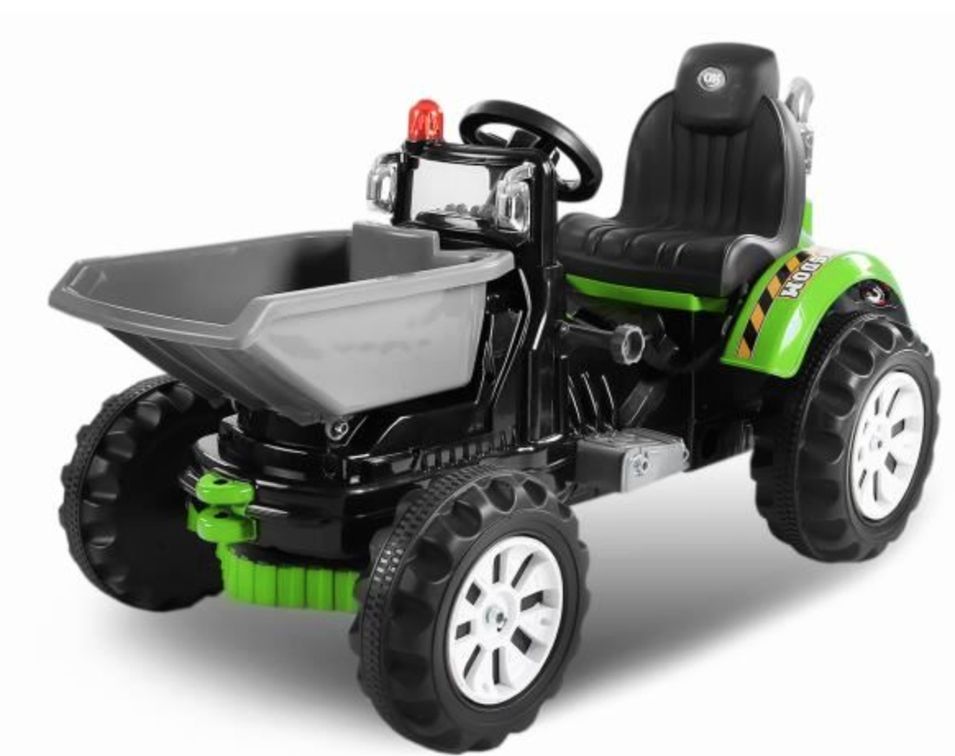 Tracteur électrique Vert avec godet 2 x 30W - Photo n°1