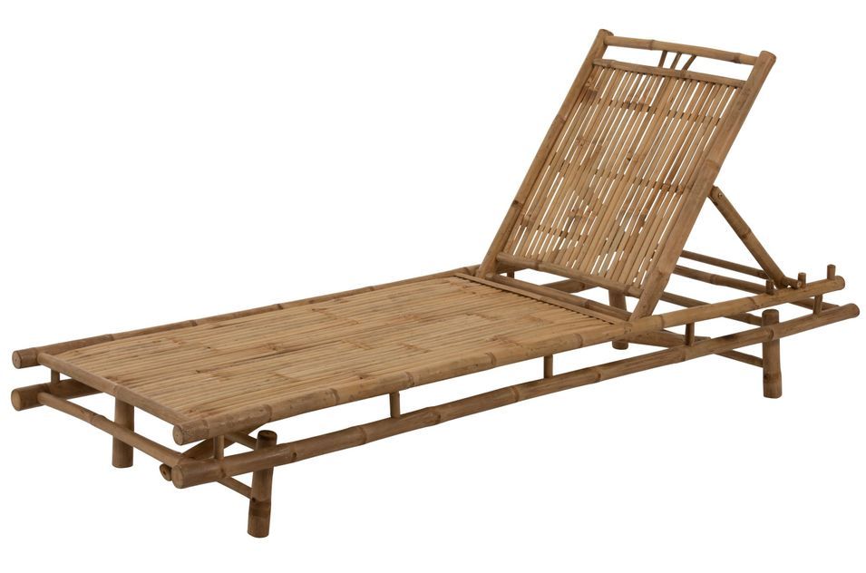 Transat 3 positions bambou clair Nayra L 200 cm - Photo n°1