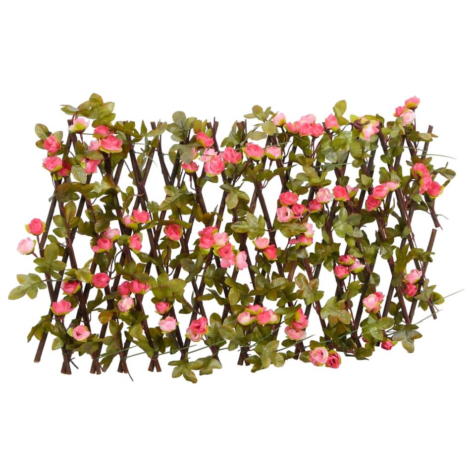 Treillis de lierre artificiel extensible rose foncé 180x30 cm - Photo n°1