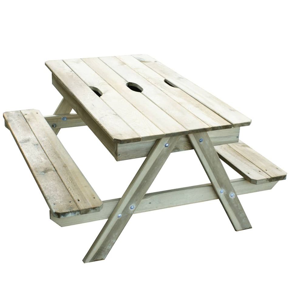 TRIGANO Table de pique-nique de jeu Picsand 100 x 97 x 57 cm J-JOU054 - Photo n°1