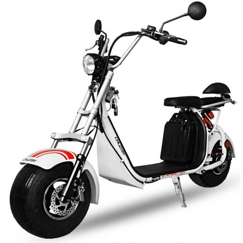 Trotinette Cruzer homologuée S10 1500W lithium blanc - Photo n°1