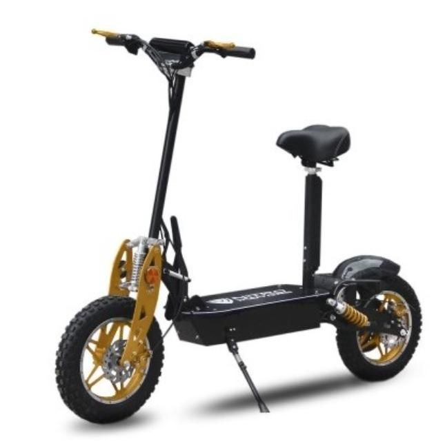 Trottinette électrique avec siège 1000W 36V Twister Jaune - Photo n°1