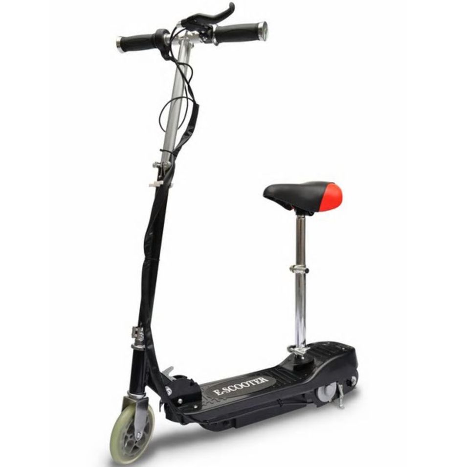 Trottinette électrique enfant avec siège noir 120W - Photo n°1