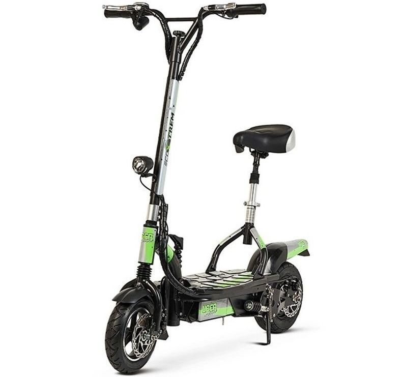 Trottinette électrique homologuée route 300W verte - 20 km/h - Photo n°1