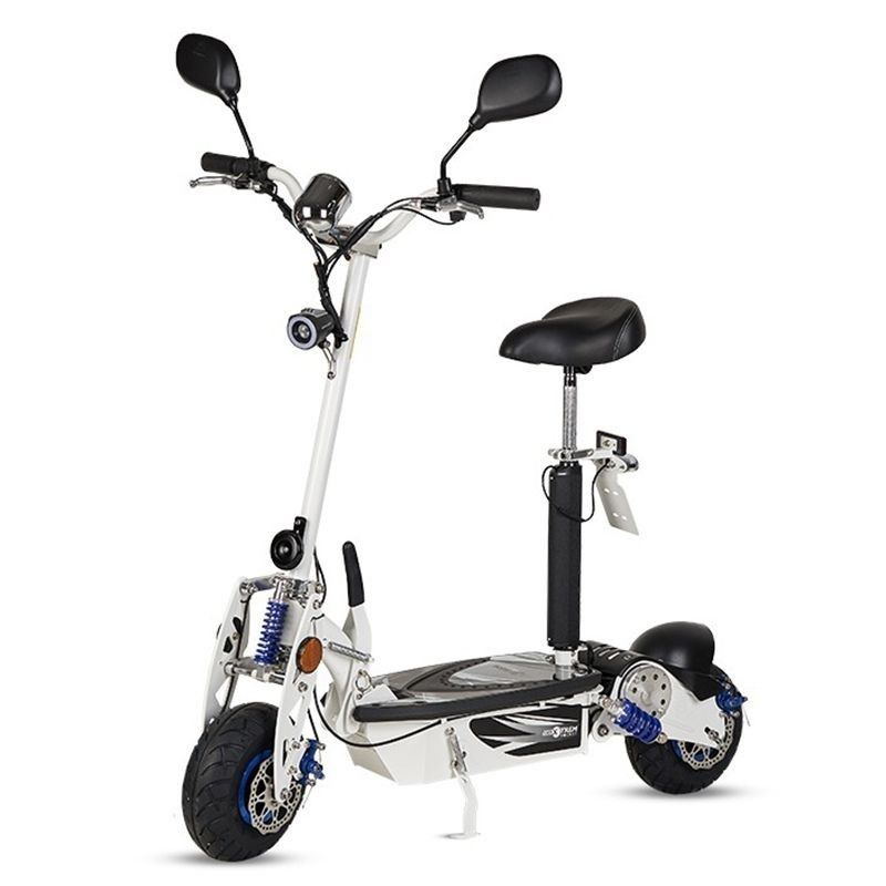 Trottinette électrique homologuée route avec siége Cyker 800W blanc - 40 km/h - Photo n°1