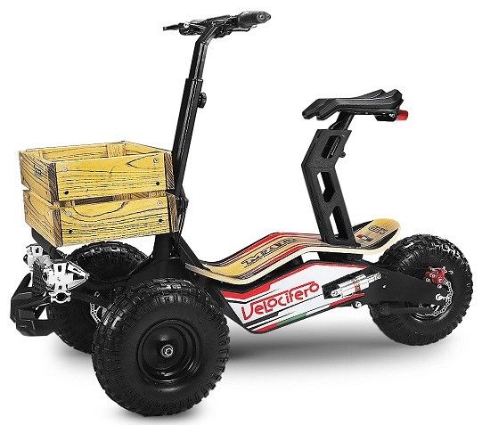 Trottinette électrique Velocifero Mad Truck 1600W lithium Rouge - Photo n°1