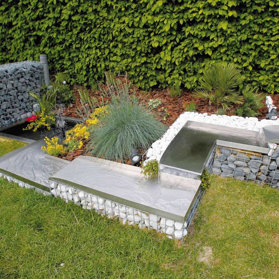 Ubbink Cascade lame Acier inoxydable Wolga Élément de coin gauche - Photo n°1