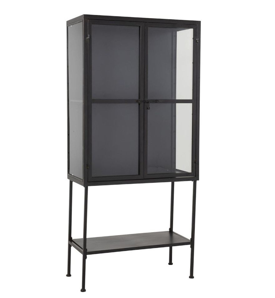 Vaisselier 2 portes métal noir Narsh - Photo n°1