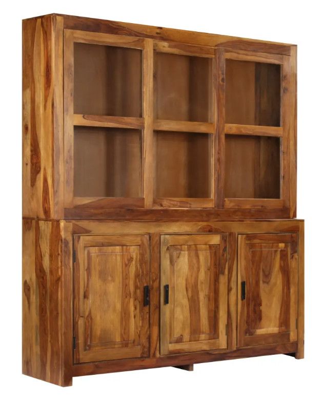 Vaisselier 5 portes sesham massif foncé Malib - Photo n°1