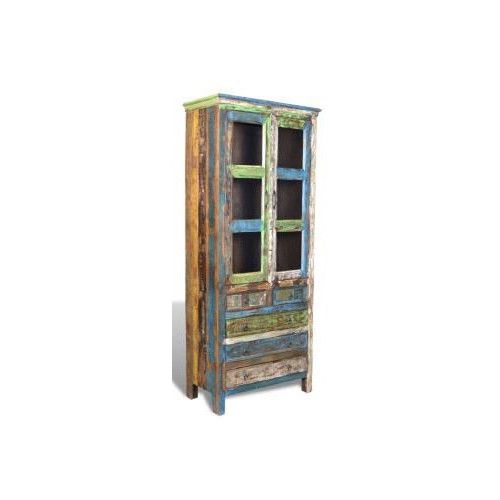 Vaisselier 5 tiroirs 2 portes bois massif recyclé Moust - Photo n°1