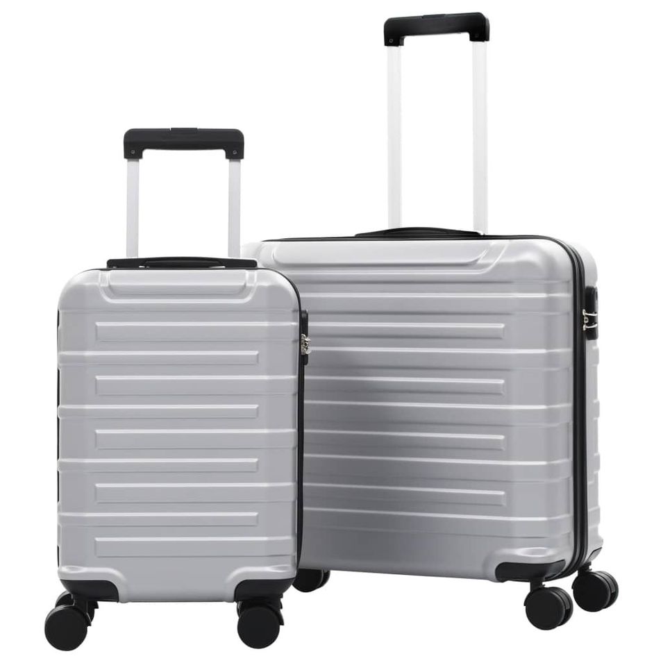 Valise rigide 2 pcs Argenté ABS - Photo n°1