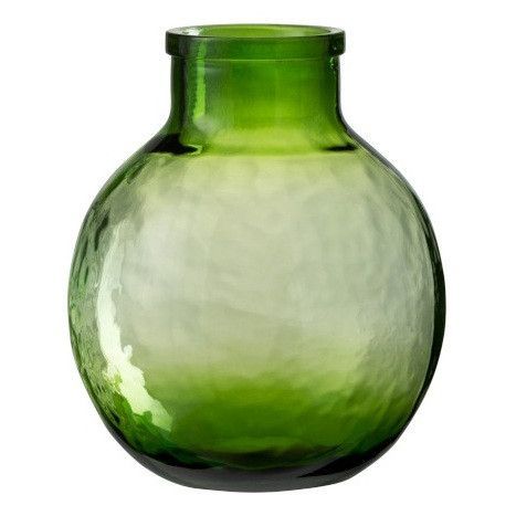 Vase boule verre transparent et vert Veeda - Photo n°1