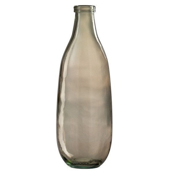 Vase bouteille verre marron clair Liray - Photo n°1