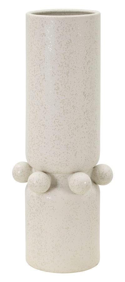 Vase céramique décoratif blanc sphères ABY - Photo n°1