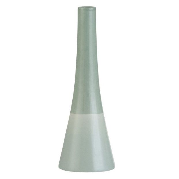 Vase conique porcelaine vert Uchi H 23 cm - Photo n°1