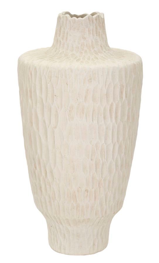Vase décoratif effet textile élancé design naturel AURA - Photo n°1