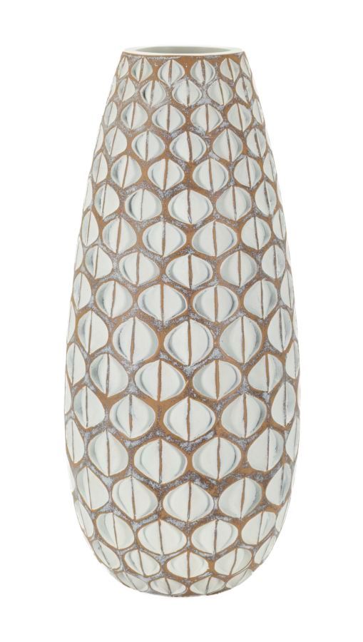 Vase décoratif résine texture géométrique design moderne RICCI - Photo n°1