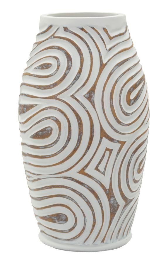 Vase en résine oblix cm ø 19,5x35 (trou cm ø 10,5) - Photo n°1