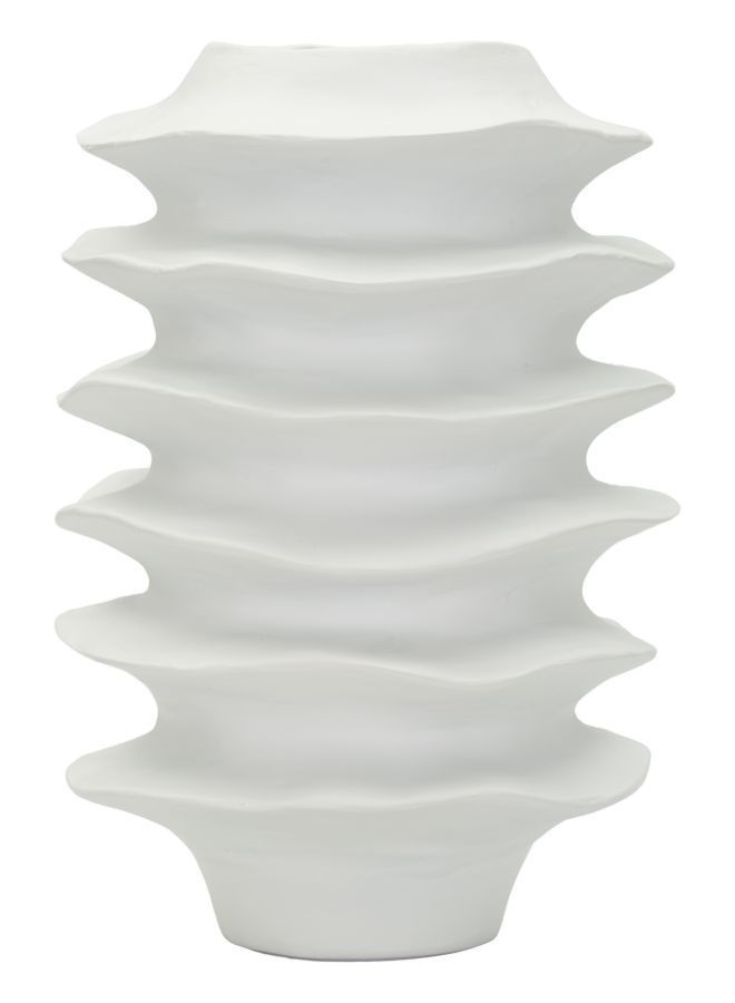 Vase moderne à motif de bandes ondulées ø 25,5 x 37 cm - Photo n°1