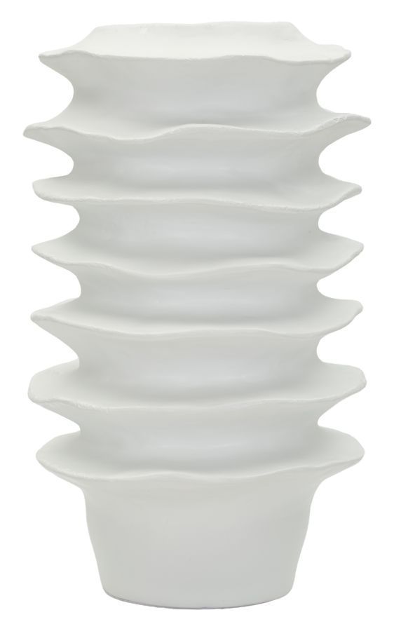 Vase moderne à motif de bandes ondulées, ø 29 x 49 cm - Photo n°1