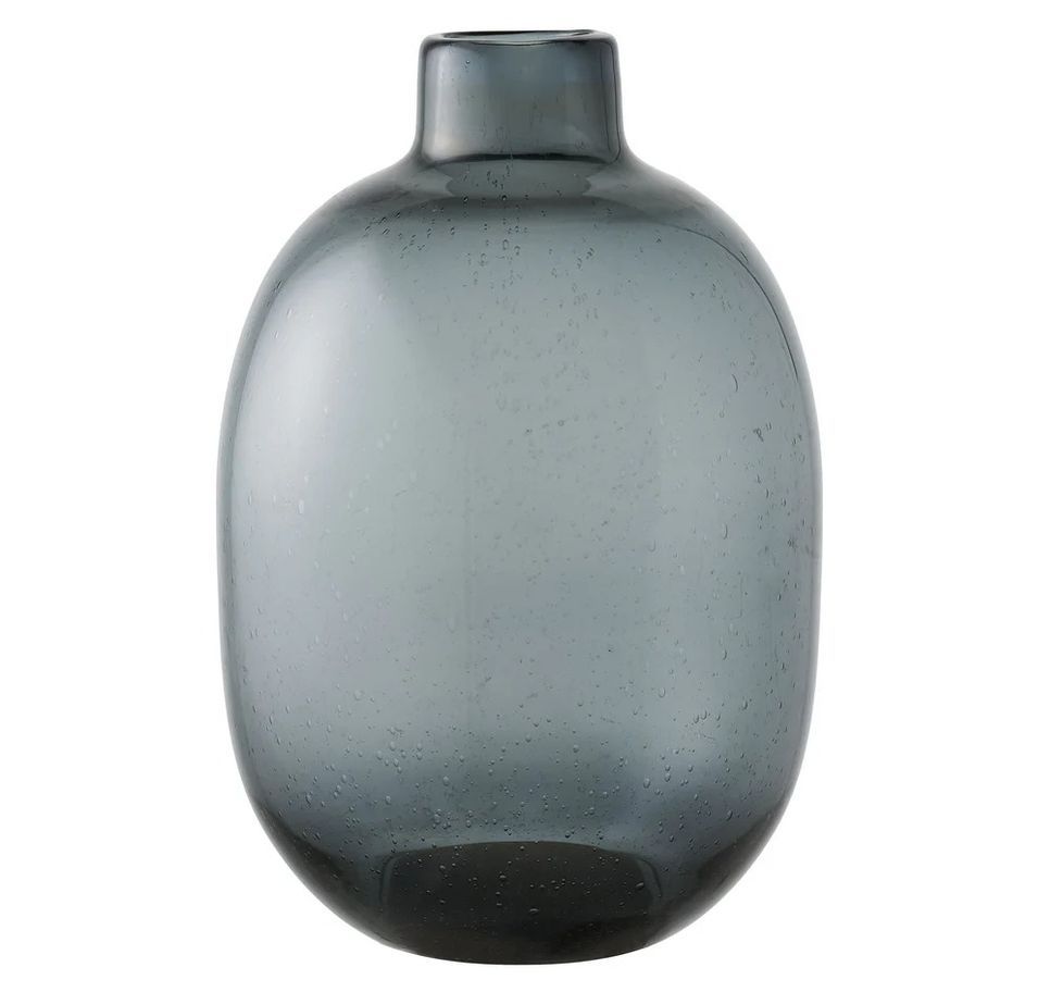 Vase moderne en verre fumé noir EKLA – H 35 cm - Photo n°1