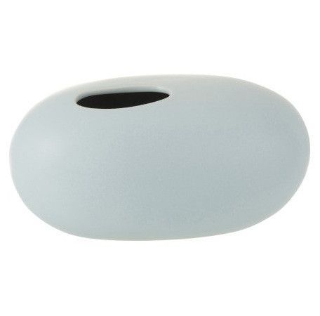 Vase ovale céramique bleu pastel Marino H 13 cm - Photo n°1
