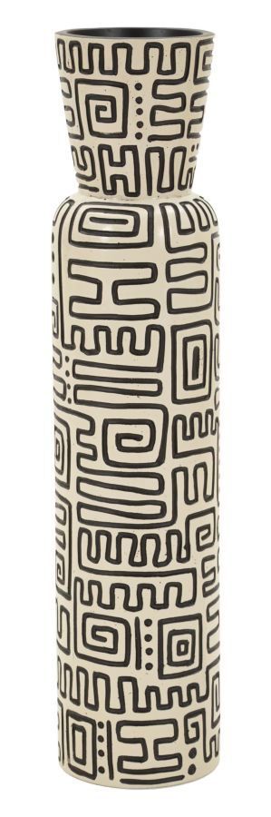 Vase résine décoratif motifs linéaires NAIROBI - Photo n°1