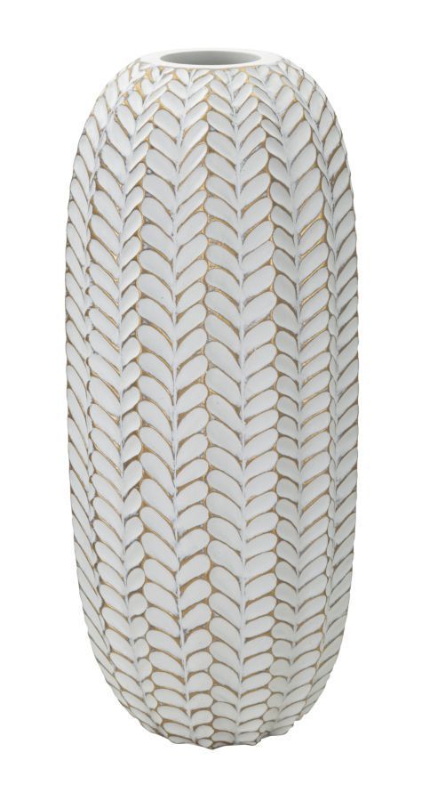 Vase résine feuille cm ø 18,5x46 - Photo n°1