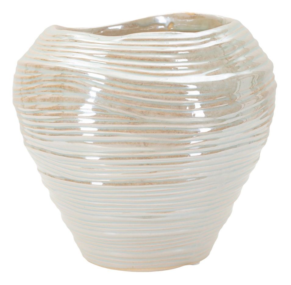 Vase rond décoratif effet nacré Bolt - Photo n°1