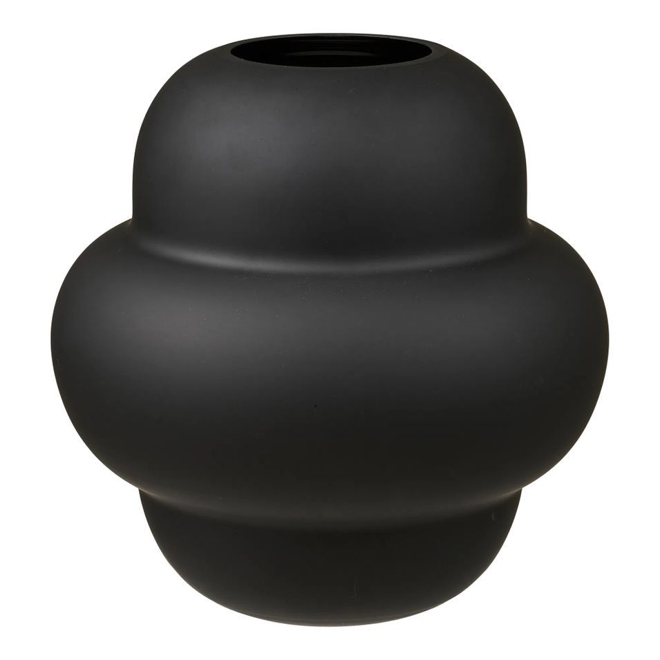 Vase SILVA H 20 cm – Verre soufflé bouche noir - Photo n°1