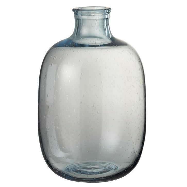 Vase verre bleu clair Marino H 35 cm - Photo n°1