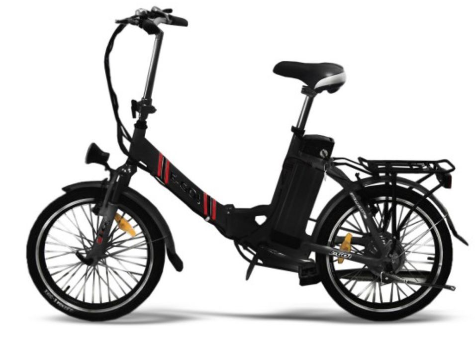 Vélo électrique E Go Line Quick 250W Noir et Rouge - Photo n°1
